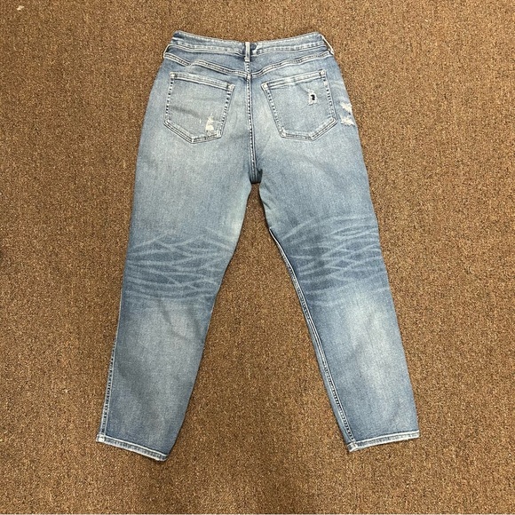 Hollister Ultra High Rise Mom Jeans Women Juniors Size 13R Button Fly Distressed - Picture 2 of 5